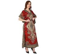 Ukal Kimono, caftan surdimensionné pour femme, tunique caftan, chemise de nuit, vêtements de nuit, robe de maison, taille unique, Multi_7, taille unique