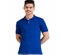 UKAL Polo pour homme à séchage rapide Performance manches courtes tactique évacuation de l'humidité en jersey piqué, bleu, Taille M