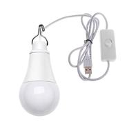 Ukbzxcmws Ampoule LED 5 W 6500 K 5 V avec commutateurs USB pour camping randonnée lumière LED USB ampoule