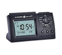 Ukbzxcmws Azan Horloge de table Athans Horloge de prière pour toutes les prières Bla Direction Église Islamique Réveil numérique automatique Horloge Azan pour prière