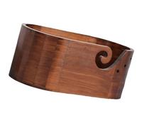 Ukbzxcmws Bol de fil en bois avec trous - Porte-fil à tricoter - Distributeur de fil de laine - Pour crochet, tricot