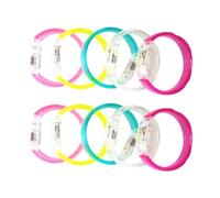 Ukbzxcmws Lot de 10 bracelets à bulles lumineux avec bracelets lumineux pour les fêtes et les activités nocturnes