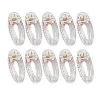 Ukbzxcmws Lot de 10 pinces à cheveux en acrylique transparent Accessoires de cheveux Pince à cheveux transparente Épingles à cheveux en acrylique
