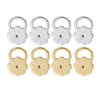 Ukbzxcmws Lot de 8 fermoirs réglables pour boucles d'oreilles - Jolies fleurs - Bouchons d'oreilles solides - Fermoir élégant