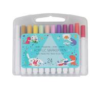 Ukbzxcmws Marqueur acrylique 24 couleurs d'impression 3D Pinceau d'art avec encres résistantes à l'eau pour projets