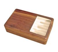 Ukbzxcmws Porte-bijoux de luxe en bois de noyer. Élégant coffret à bijoux en bois de noyer avec lunettes. Rangement de bijoux élégant