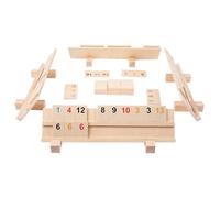 Ukbzxcmws Rommé Jeu de dés avec 106 pions, 4 supports de jeu, taille de voyage, pour familles, adultes, enfants, durable