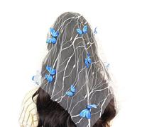 Ukbzxcmws Serre-tête en voile de papillon pour femme, accessoire pour séance photo, mariage, Pâques, festival, fête