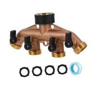 UKCOCO 1 Ensemble Adaptateur de Robinet Laiton Voies pour Tuyau Arrosage avec de Débit Raccord de Jardin Pratique pour Système Irrigation et Nettoyage