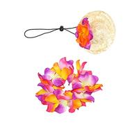 UKCOCO 1 Ensemble Chapeau de Pêcheur Hawaïen pour Animaux avec Couronne de Costume Original pour Accessoires Festifs
