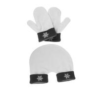 UKCOCO 1 Ensemble Couple de de Noël Quelques d'hiver Mitaines Chaudes pour Femmes Mitaines Mignonnes Main Tenant des Main de Couple Tenant des Mitaines Polaire Blanche