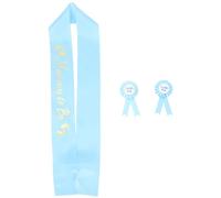 UKCOCO 1 ensemble Décoration pour Shower avec Écharpe Badge Dad To Be et Badge Mom To Be pour Révéler et Immortaliser des Moments Spéciaux