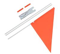 UKCOCO 1 ensemble Drapeau de Sécurité pour Vélo avec Mât de Drapeau Réfléchissant Portable pour Remorque de Vélo Adapté Aux Garçon Fille et Adultes Visibilité Conditions Difficiles