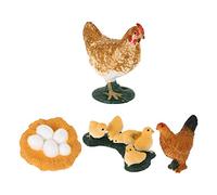 UKCOCO 1 Ensemble Figurines Animaux Ensemble de Cycle de Vie des Poules Cognitif Éducatif pour Garçon Fille Modèle Sûr et