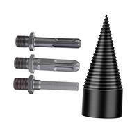 UKCOCO 1 Ensemble Foret à Fendre Bûches Amovible de Foret pour Perceuse Électrique Outil de Menuiserie Acier Haute Vitesse pour Camping et Foyer