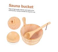 UKCOCO 1 Ensemble Seau en Cuillère en Tonneau De Sauna Kit D'Accessoires De Sauna Seau De Sauna Cuillère De Sauna Seau De Sauna Et Louche Fournitures De Salle De Sauna