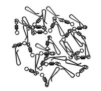 UKCOCO 1 Jeu Connecteur De Pêche Hameçon d'eau Douce Émerillon De Pêche Rond Émerillons Mousquetons De Pêche Appâts Truites en Vol Stationnaire pour 100 pièces