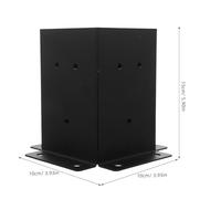 UKCOCO 1 jeu d'ancrages de poteau : supports d'ancrage de base de poteau, matériel de support de base résistant au vent et robuste pour le montage de clôtures de terrasse, de pergolas et de