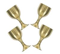 UKCOCO 1 Jeu Set De Gobelets Cuivre Doré Vintage Calices Décoratifs Pour Communion Et Fêtes Tasses Élégantes Et Résistantes Pour Usage Polyvalent 4 Pièces