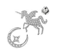 UKCOCO 1 paire Boucles Oreilles Fantaisie Licorne et Lune Accessoires Créatifs pour Femmes Bijoux Élégants pour Toutes Occasions