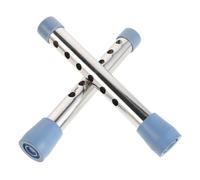 UKCOCO 1 Paire de Rallonges de Jambe Universelles pour Déambulateur Réglables en Hauteur Tubes en Acier Robuste Accessoires pour Aide à la Mobilité Intérieure et Extérieure