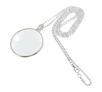 UKCOCO 1 Pc loupe médaillon en ampli Portable Ergonomique Un Collier Lunettes Outil grossissant délicat enchaîné Pendentif la Chaine avec des lumières Manquer Cadeau Métal