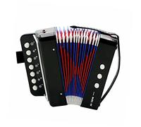 UKCOCO 1 pièce Accordéon Garçon Fille Abs Noir Instrument de Musique Éducatif pour Débutants Stimule Intérêt Musical des Garçon Fille pour et Fêtes