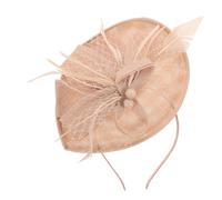 UKCOCO 1 Pièce Diadème de Fête Tulle et Plumes Accessoire Élégant pour Événements Séances Photo Couleur Rose