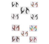 UKCOCO 10 Autocollants Yeux Festival Femme Stickers Cils et Fards à Paupières Accessoires de Maquillage pour Ado Effet Scintillant