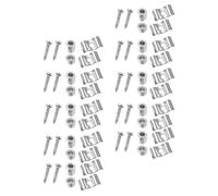 UKCOCO 10 Boucles de Chevilles D'accordage en Métal Argenté pour Guitare Électrique, Accessoire de Blocage de Tête, Kit 10 Pièces, Compatible Guitares Électro-acoustiques, des Bruits