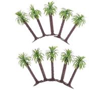 UKCOCO 10 Cocotiers Miniatures Artificiels en Plastique, Ornement de Palmier Décoratif Tropical pour Aquarium, Décoration DIY Gâteau et Diorama, Taille Miniature, Lot de 10 Pièces