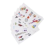 UKCOCO 10 feuilles Autocollants Temporaires Football Garçon Fille Visage et Bras Tatouages Éphémères Sûrs et Faciles à Appliquer Décorations pour Fête Fans de Ballon Foot Garçon Fille