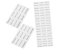 UKCOCO 10 feuilles Étiquettes Adhésives pour Flacons de Voyage pour Organisation Cosmétique et Shampoing Autocollants Étanches pour Bouteilles Rechargeables