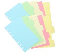 UKCOCO 10 feuilles Séparateurs de Classeur Colorés Détachables avec Onglets Écrits pour Organisation de Documents et Présentations
