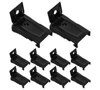 UKCOCO 10 Pièces Accessoires pour Tringles à Rideaux de Plafond, 10 Supports Muraux en Fer pour Rails Incurvés, Fixation Stable Design de Positionnement Précis, pour Enthousiastes