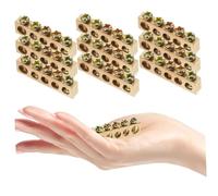 UKCOCO 10 pièces Barre de Distribution à Vis Cuivre Bornier de Raccordement pour Câble Terre Connecteur Fil Électrique Borne Alimentation pour Coffret Distribution Résistant Corrosion