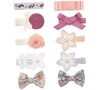 UKCOCO 10 Pièces Barrettes Pour Garçon Fille Pinces Cheveux Légères Et Décoratives Accessoires Cheveux Filles Clip Noeud Adorable Assortiment Varié