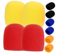 UKCOCO 10 pièces Bonnette Microphone Mousse pour Micro à Main Pare Brise Microphone Portable Chaleur Multi Couleurs pour Karaoké et Performance Scénique