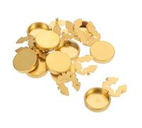 UKCOCO 10 Pièces Boutons de Manchette Cuivre Minimalistes Petits Couvre-Boutons Ronds pour Chemises Blouses et Jeans Accessoires de Couture pour Occasions Décontractées et