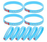 UKCOCO 10 Pièces Bracelet en Silicone Thème Équipe Nationale pour | Confortable, Extensible, Imperméable et Résistant à Transpiration, pour Matchs, Fêtes Sportives et Collection