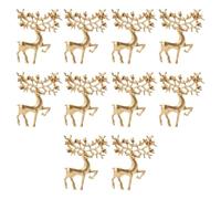 UKCOCO 10 Pièces Broche de Cerf Rétro de Noël en Alliage, Or, Style | Épingle Décorative Polyvalente, pour Écharpes et Port Quotidien, Finition Chic, Pensée pour Garçon et Filles et Étudiants