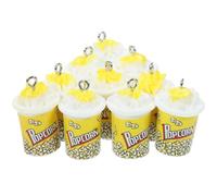 UKCOCO 10 Pièces Charms Popcorn Résine pour Fabrication de Bijoux DIY Pendentifs Colorés et Adorables pour Colliers Bracelets et Boucles Oreilles Accessoires Créatifs et Durables
