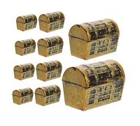 UKCOCO 10 pièces Coffret Mini Pirate Vintage de Boîtes de Rangement pour Décoration et Jeux de Rôle Modèle de Trésor avec Petits et Grands pour Anniversaires et à Thème Pirate