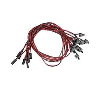 UKCOCO 10 Pièces Cordon d'alimentation ralonge Electrique ralonge électrique Housse Ordinateur boîtiers pc Case pc câble d'alimentation de Bureau Bouton Poussoir Marche/arrêt Abdos Rouge