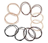 UKCOCO 10 Pièces Élastiques à Cheveux Ornés De Billes Avec Triple Couche Bande De Queue De Cheval Sans Dommage Corde Élastique Avec or Doré Pour Femmes Décoratifs Noir Beige Et Marron