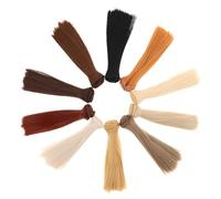 UKCOCO 10 Pièces Extensions de Cheveux pour Poupée Fibre Thermorésistante Perruques Réalistes pour Création de Poupées Bjd et Accessoires de Cosplay et Stables pour Bricolage et Coiffure