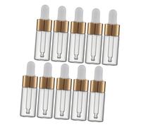 UKCOCO 10 Pièces Flacons Compte-gouttes Verre Transparents Flacons Vides Portables de Voyage Étanches