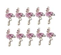 UKCOCO 10 pièces Flamingo Charms Alloy Pendants For Handmade Accessories DIY Bracelet Decors Lightweight Craft Decorations