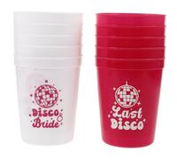 UKCOCO 10 Pièces Gobelets Plastique Réutilisables à Thème Disco Incassables pour Enterrements de et Mariages Décoration de Soirée