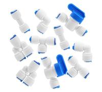 UKCOCO 10 pièces Kit Raccords pour Tuyau Eau Push To Connect Pom Résistant Connecteurs pour Purificateur et Système Filtration Eau Usage Domestique et Professionnel